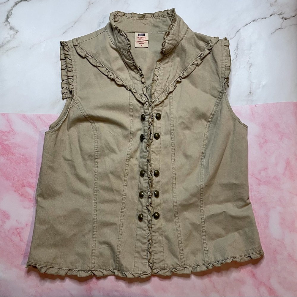 Vintage Faded Glory khaki vest